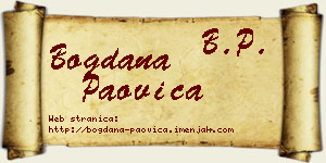 Bogdana Paovica vizit kartica